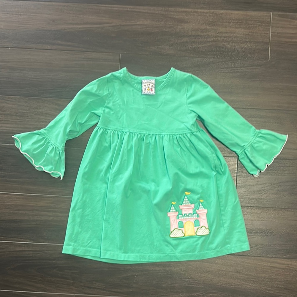 Three Sisters Green Castle Dress 3T